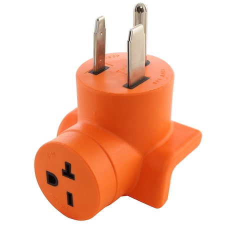 Ac Works Plug Adapter, 6-20R, 6-50P, 6-20P, 6-50P, 0 ft., Orange AD650620